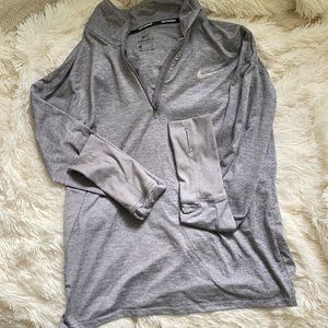 Nike running dry fit long sleeve half zip jacket